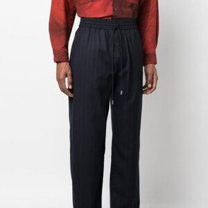 BNWT AW22 LANVIN PINSTRIPED STRAIGHT-LEG PANTS 46